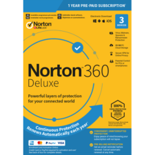 Norton 360 Deluxe – 1-Year / 3-Device – USA/Canada